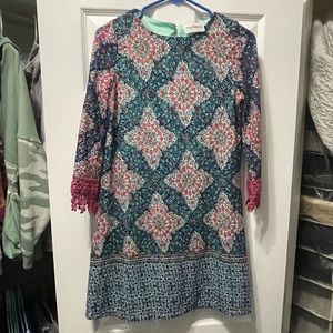 Rare Edition dress, size 16, mainly blue with beautiful print